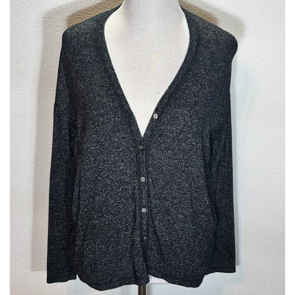American Eagle Soft & Sexy Plush Cardigan Gray Button Front Sweater Small - Picture 1 of 6